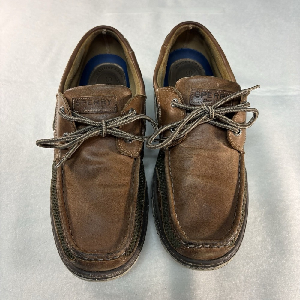 Sperry Top Sider Leather Boat Shoes Size 12M‎ Memory Foam STS15061